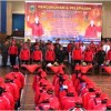 Pelepasan dan pengukuhan atlet PORDA XII Kuningan di GOR Ewangga.